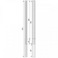 Berton©-sleufpaal Dinkel wit/grijs 11,5x11,5x278 cm hoekmodel