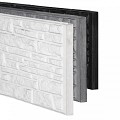 Berton©-motiefplaat smal antraciet gecoat H26xD3,5xL184 cm Rustico