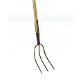 Hooivork - 3 tanden - Met veerbus - Essenhouten steel - 135 cm