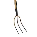 Hooivork - 3 tanden - Met veerbus - Essenhouten steel - 135 cm