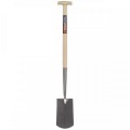 Spade - Met hals - Blank geslepen - Essenhouten steel - 76 cm