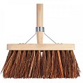 Bezem - Natuurvezel - 30 cm - Houten steel - 140 cm