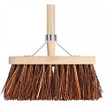 Bezem - Natuurvezel - 30 cm - Houten steel - 140 cm