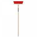 Bezem - Nylon - 35 centimeter - Houten steel - 140 centimeter