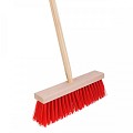 Bezem - Nylon - 35 centimeter - Houten steel - 140 centimeter