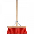 Bezem - Nylon - 28 centimeter - Houten steel - 140 centimeter