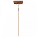 Stadsbezem - Natuurvezel - 37 cm - Houten steel - 140 cm