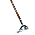 Rozenhark - Metaal - 10 tanden - Houten steel - 150 cm