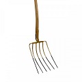 Maïsvork - 6 tanden - Essenhouten steel - 85 cm