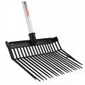 Mestvork - 4 tanden - Metaal - Essenhouten steel - 85 centimeter