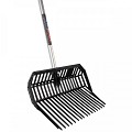 Mestvork - 4 tanden - Metaal - Essenhouten steel - 85 centimeter