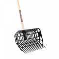 Paardenstalvork - Korfmodel - Essenhouten steel - 140 centimeter