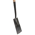Draineerspade - Blank gepolijst - Essenhouten steel - 76 cm