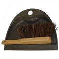 Stoffer en blik - Gelakt hout - Harde haren