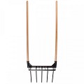Woelvork - Compostvork - 5 tanden - Houten stelen - 120 cm