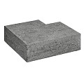 Blue Stone traptrede gevlamd & geborsteld hoekstuk 50/35x15 cm.