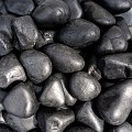 Beach Pebbles deep black 30-50 mm zak 25 kg.
