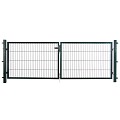 Dubbele poort groen 120x300 cm