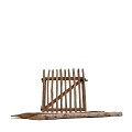 Kastanjehouten poort 100x100cm (incl. 2 palen)