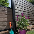 Aluminium paal "Modular" 68x68x970mm (tbv scherm 970 hoog) [antraciet gepoedercoat] in folie bc