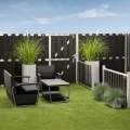 Composiet tuindeur Design Antraciet + alu 90x180 cm