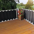 Composiet schutting Design Antraciet - alu 180x93 cm