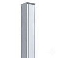 Aluminium paal 7x7x99 cm blank (incl kap en houten kern)