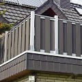 Aluminium paal 7x7x99 cm blank (incl kap en houten kern)