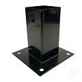 Paalhouder met voet (tbv paal 70x70) [antraciet gepoedercoat] bc