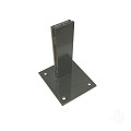 Paalhouder "Modular" met voet (tbv paal 68x68) [zwart gepoedercoat] bc