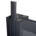 Aluminium paal "Modular" 68x68x1800mm (tbv scherm 970 hoog) [antraciet gepoedercoat] in folie bc