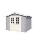 Blokhut Norah 275x230 Platinum Grey-Wit