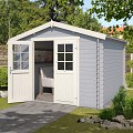 Blokhut Norah 275x230 Platinum Grey-Wit