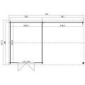 Blokhut Octavio 681x380 Platinum Grey-Wit