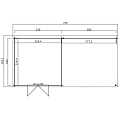 Blokhut Olenka 710x330 Carbon Grey-Wit