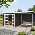 Blokhut Helena 472x230 Carbon Grey-Wit