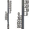 Thermometer kunststof bui 27,5 cm zwart
