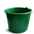 Emmer met beugel groen 12 liter zacht kunststof