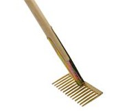 Asfalthark - 12 tanden - 30 cm - Gesmeed staal - Essenhouten steel - 160 cm