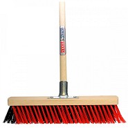 X-bezem - Buitenbezem - Nylon - Met dul - 40 cm - Houten steel - 160 cm