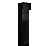 Tuinpaal - pro+ dubbel met kabeldoos, afdekkap en installatiedraad zwart