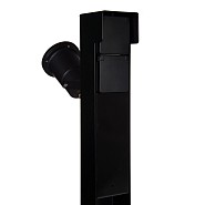 Tuinpaal - pro+ tweevoudig met spot, kabeldoos, afdekkap en installatiedraad zwart