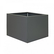 Bloembak vlak antraciet 90x90x60 cm