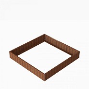 Bloembak Module+ 270x270x42 cm Corten