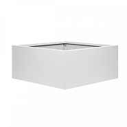 Bloembak vlak wit 90x90x40 cm