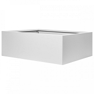 Bloembak vlak wit 90x120x40 cm