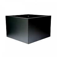Bloembak vlak grafiet zwart 90x90x60 cm