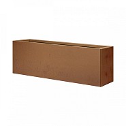 Bloembak vlak corten 30x120x40 cm