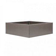 Bloembak vlak taupe 120x120x40 cm