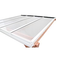 Pext Polycarbonaat Dakpakket - 5060x3000 muuraanbouw - wit - polycarbonaat helder